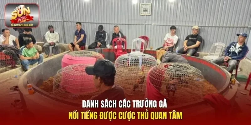 Danh sách Các trường gà nổi tiếng được cược thủ quan tâm