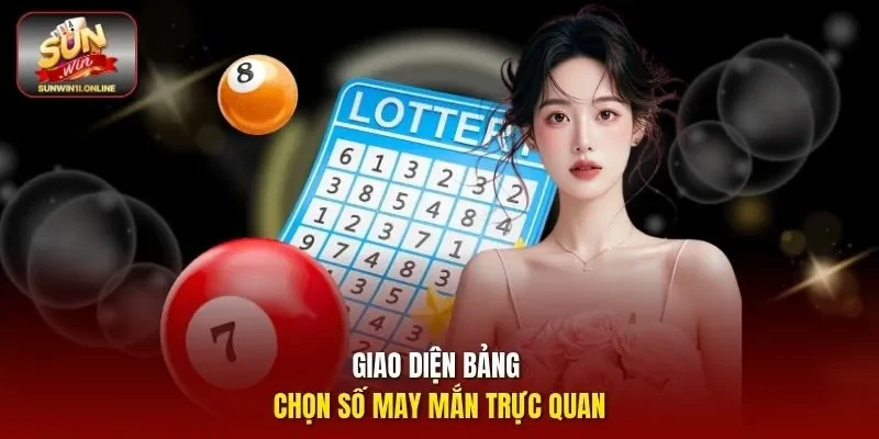 Giao diện bảng chọn số may mắn trực quan